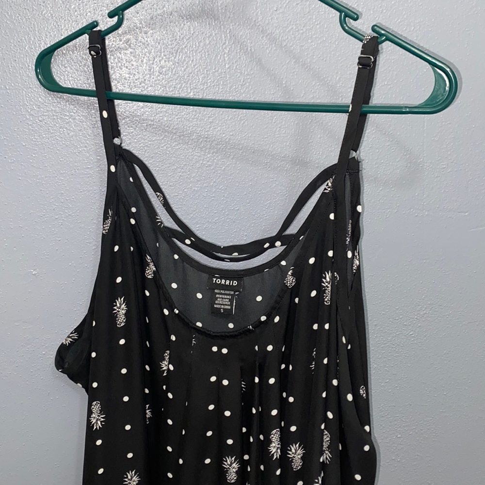 Torrid 5XL black with white poka-dots